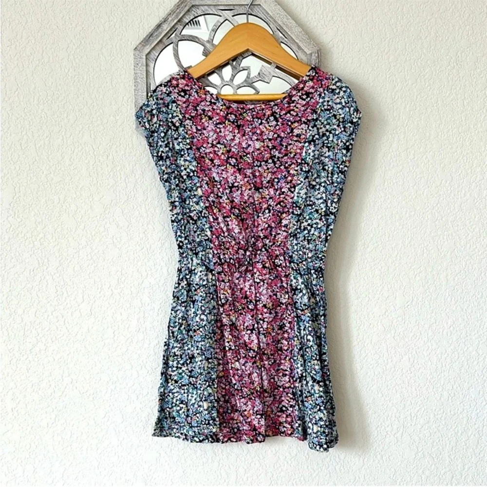 GAP • Mixed Media Two Tone Patchwork Floral Cottagecore Coquette Stretch Dress